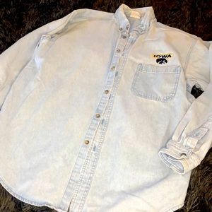 Vintage Iowa Hawkeyes Denim Shirt